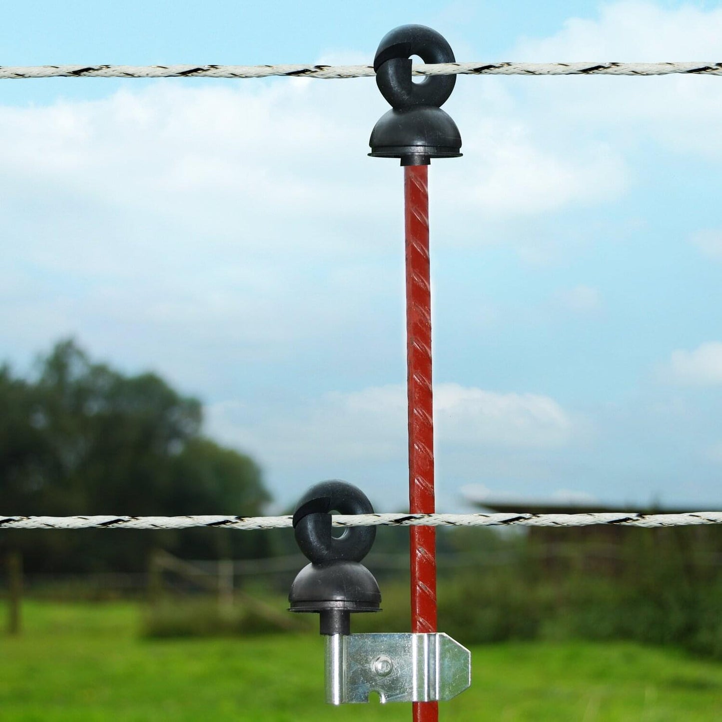 Ersatz-/ Zusatzisolator farmer clip | für Rund- / Ovalstahpfähle mit ø 8 mm | 25 Stück (Beutel)