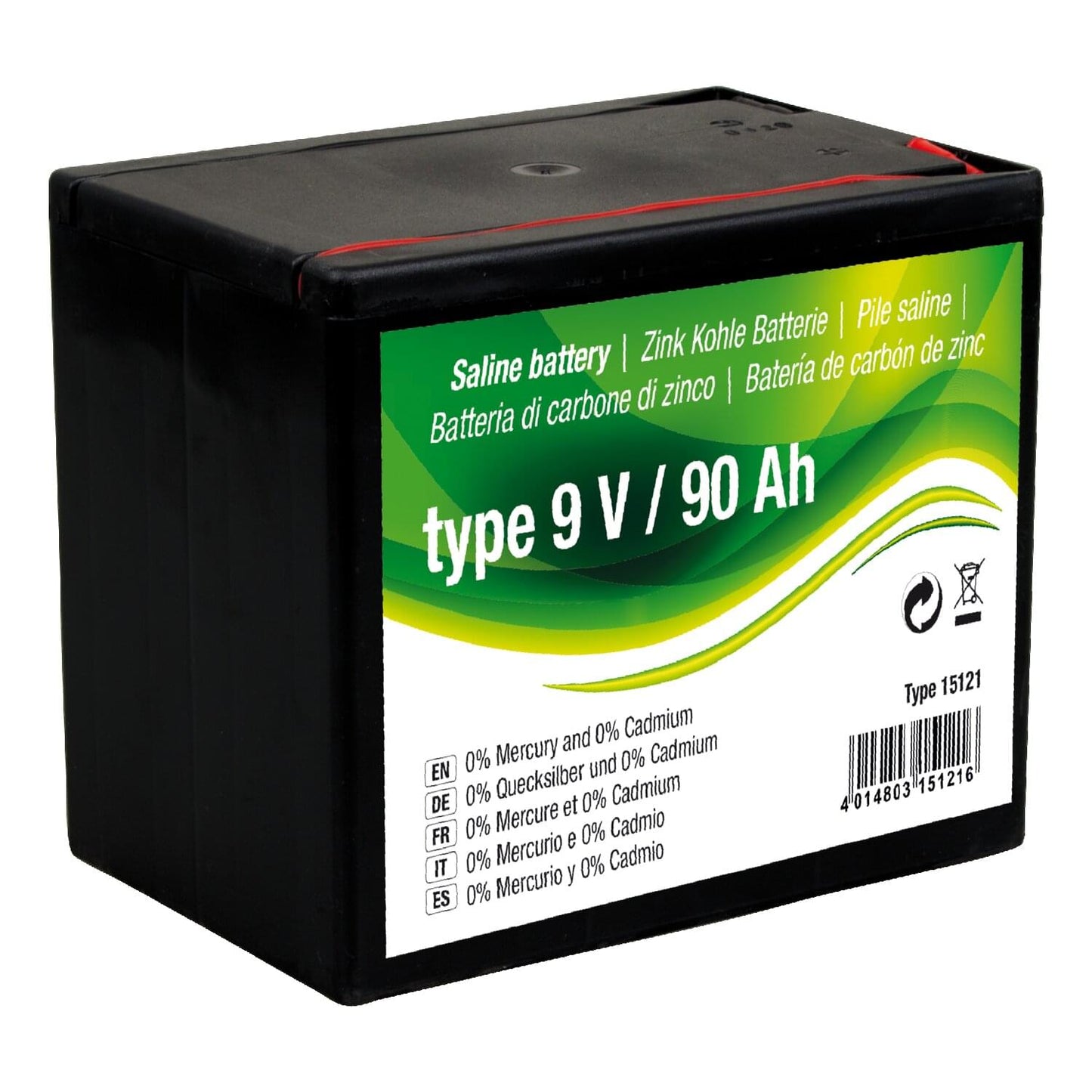 9 V Zinkkohle Batterie (9 V / 90 Ah)