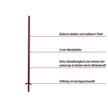 Winkelstahlpfahl I 165 cm I rot I 10 Stück