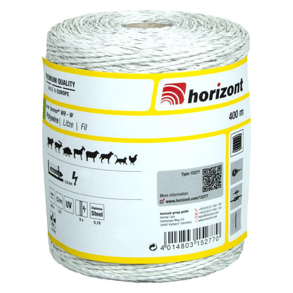 Weidezaunlitze farmer® W9-W | 400 m | 9 Leiter Ø 0,18 mm