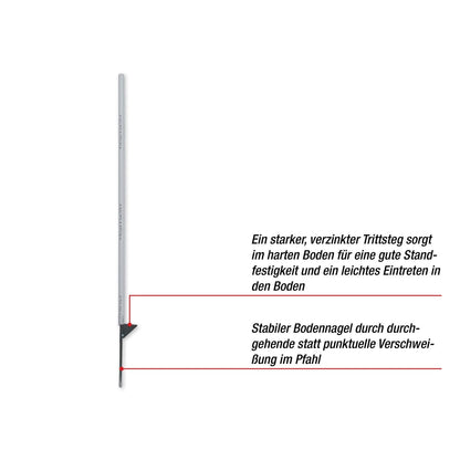 Kunststoffpfahl long life I 171 cm I weiß I 10 Stück