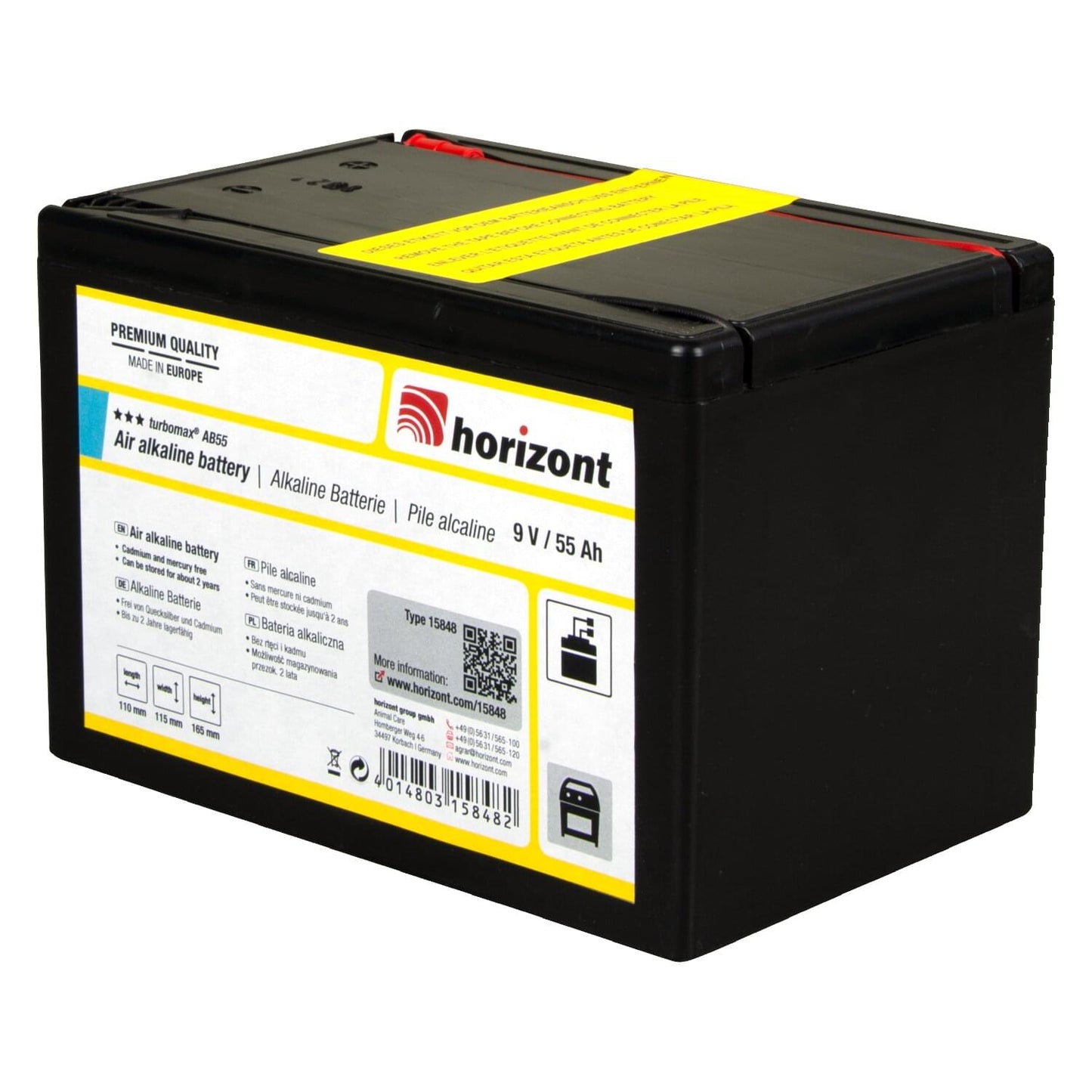 9 V Alkaline-Batterie | turbomax® AB55 (9 V / 55 Ah)