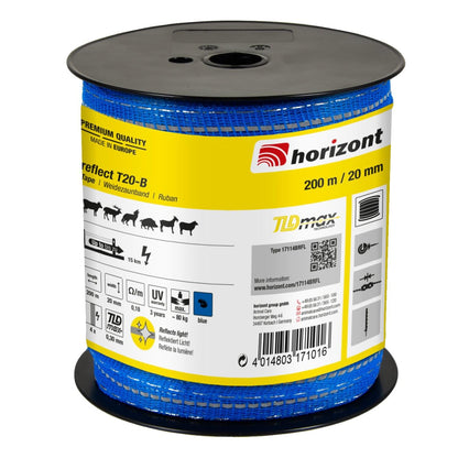 Weidezaunband reflect T20 | 200 m | 20 mm | blau