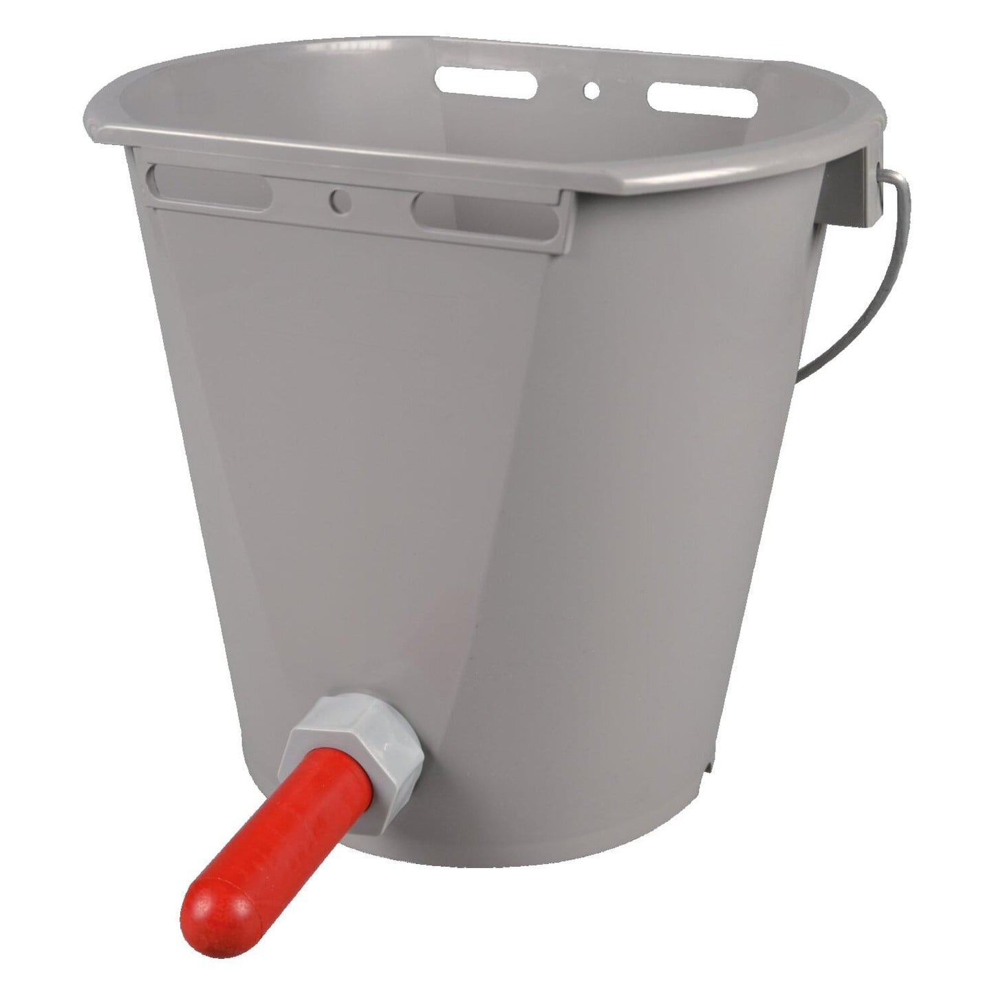 HDPE Kunststoff-Kälbertränkeimer | grau |(8 L)