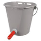 HDPE Kunststoff-Kälbertränkeimer | grau |(8 L)