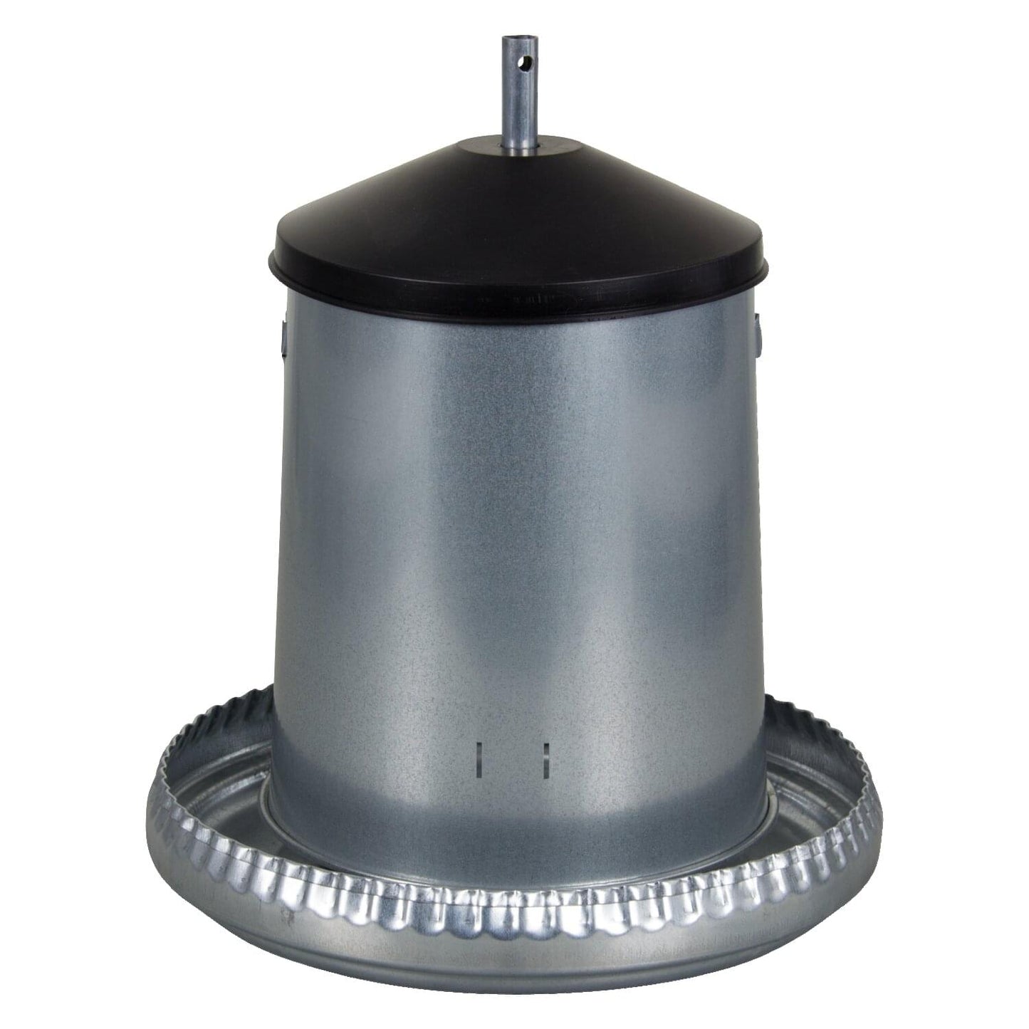 Futterautomat für Gelfügel mit Deckel | verzinkt | 5 kg