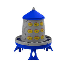 Kunststoff-Geflügelfutterautomat "Chips" |  blau | inklusive Standfüße| 4 kg