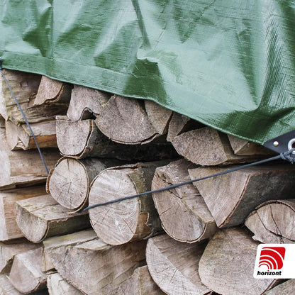 Holzabdeckplane | grün | 2 x 8 m | 180 g / m²