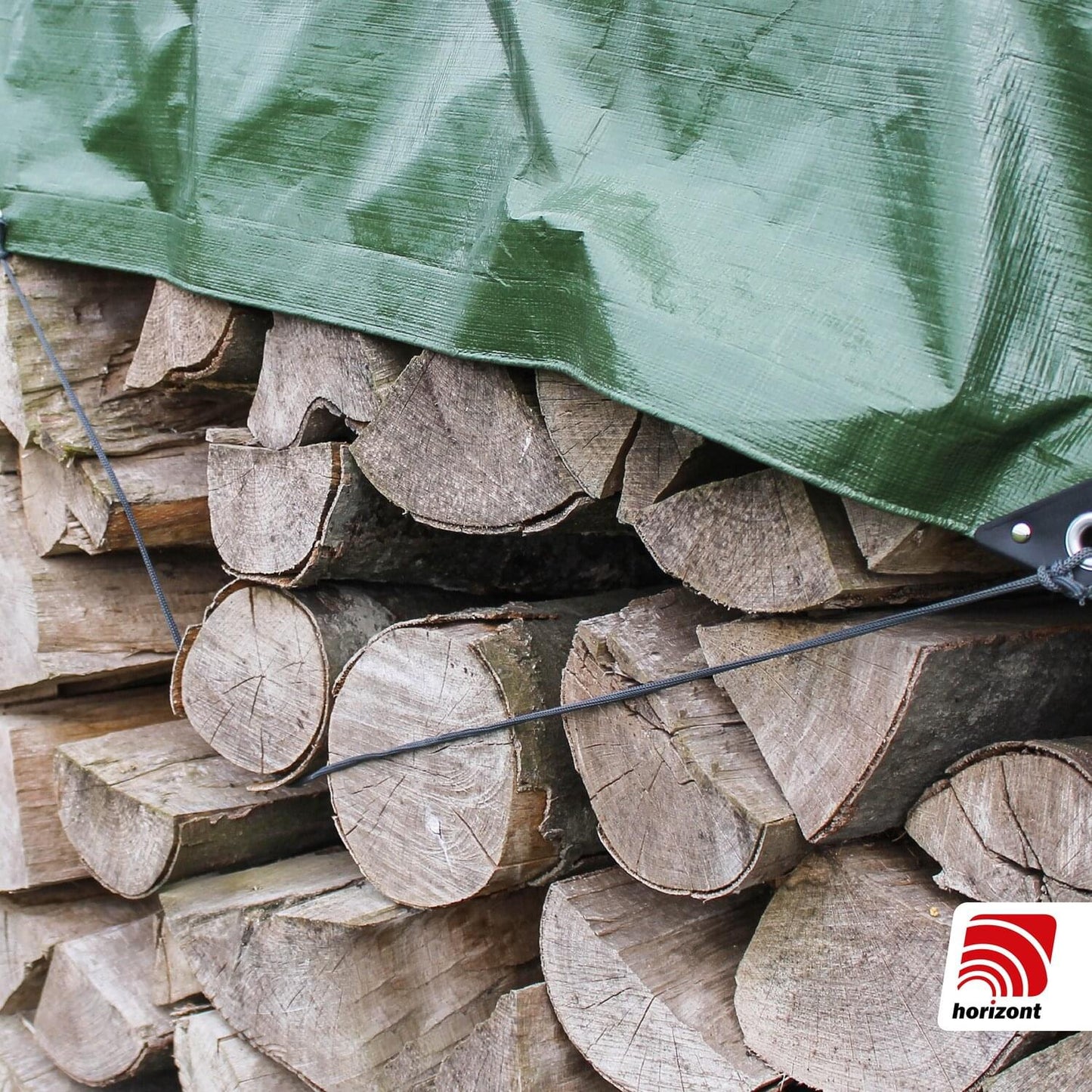 Holzabdeckplane | grün | 2 x 6 m | 180 g / m²