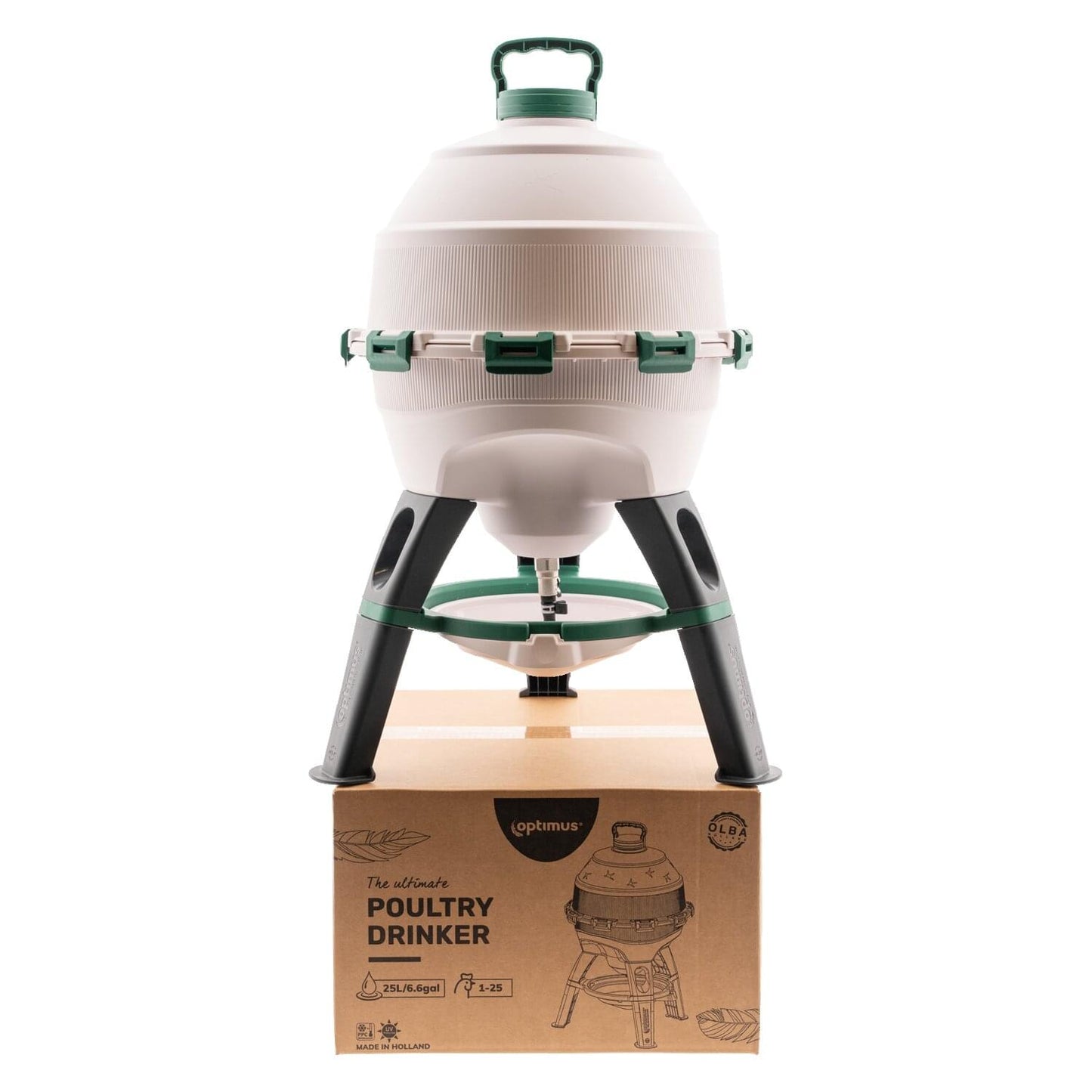 Kunststoff Geflügeltränke Optimus | Zweiteiliger Tank | 25 L