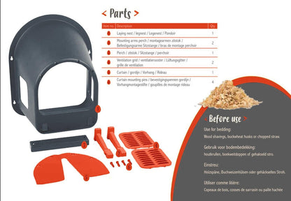 Kunststoff Legenest "MyCozyNest" für Hühner | rot