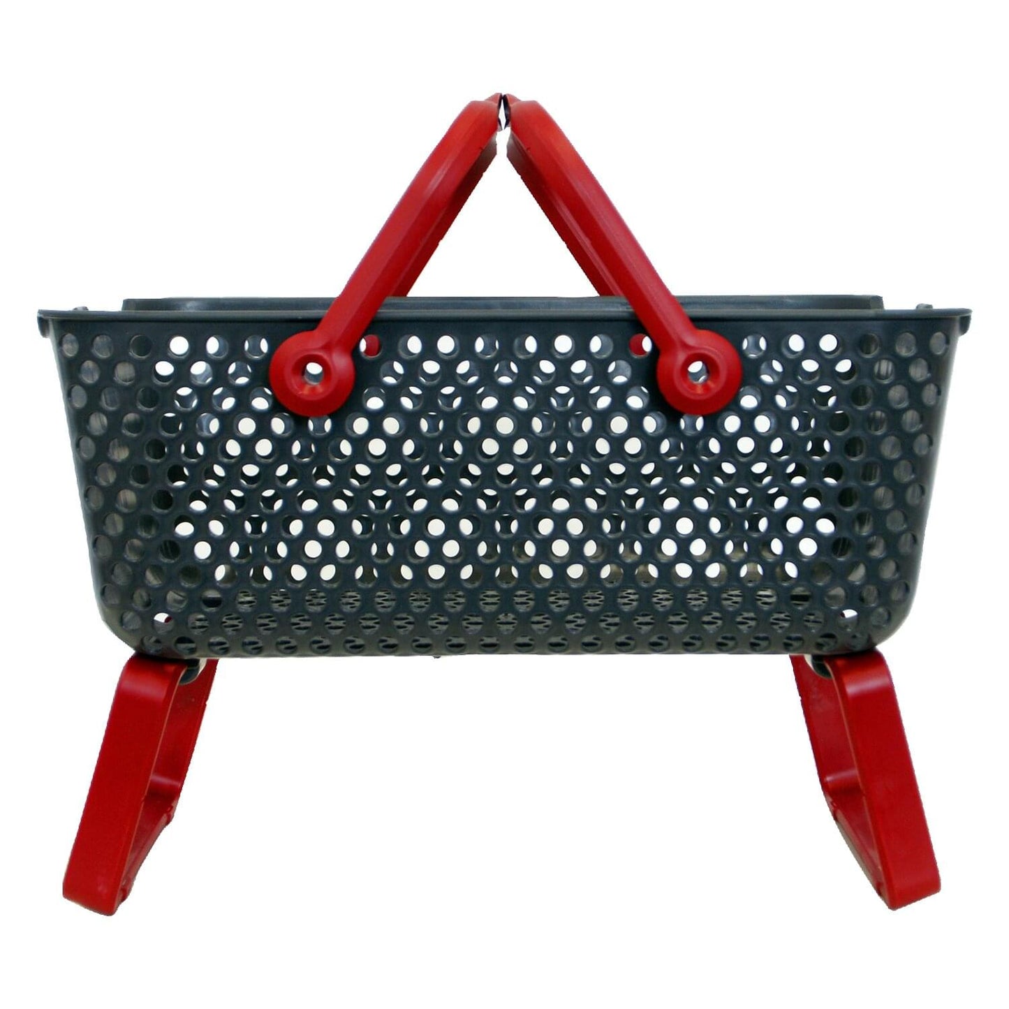 Kajo Erntekorb | grau / kirschrot  (15 L)