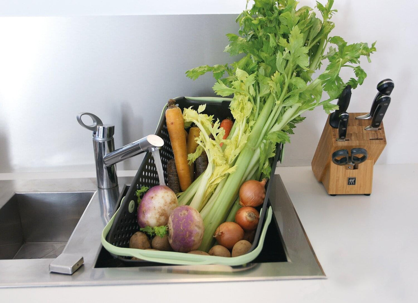 Kajo Erntekorb grau / lime (15 L)