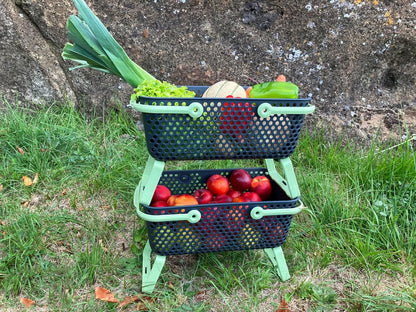 Kajo Erntekorb grau / lime (15 L)