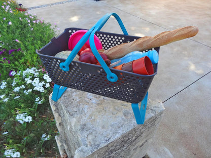 Kajo Erntekorb | grau / türkis  (15 L)