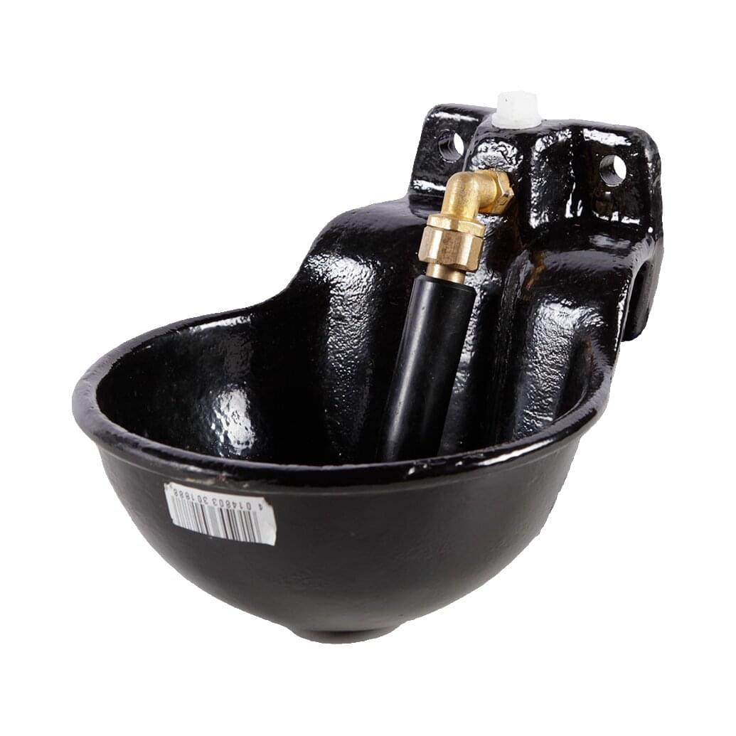 Guss-Tränkebecken | mit Rohrventil | schwarz