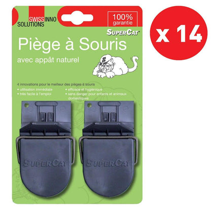 SWISSINNO Mausefalle SUPERCAT 14 x 2 Stück | Verkaufsdisplay