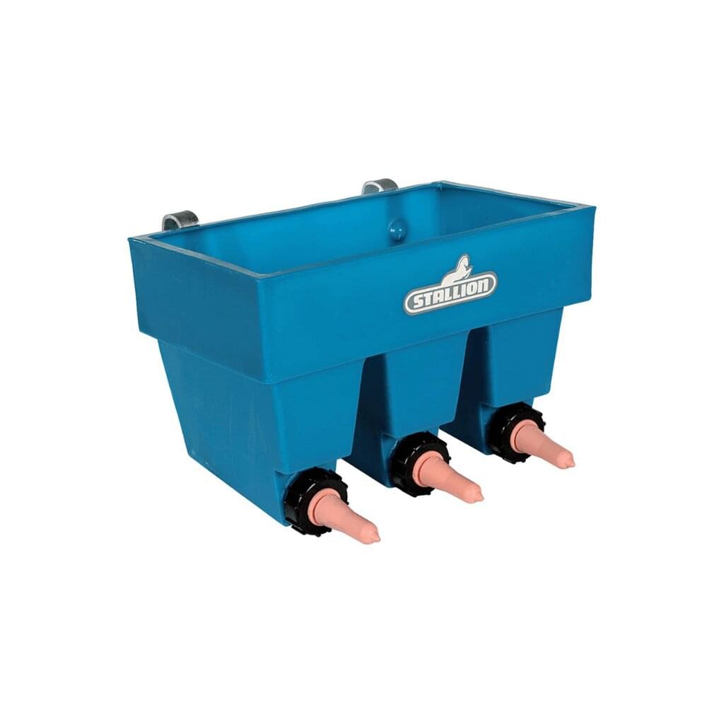 STALLION Kälbertränkewanne mit Portionierung | 3 Trinkplätze (16 L) MM3