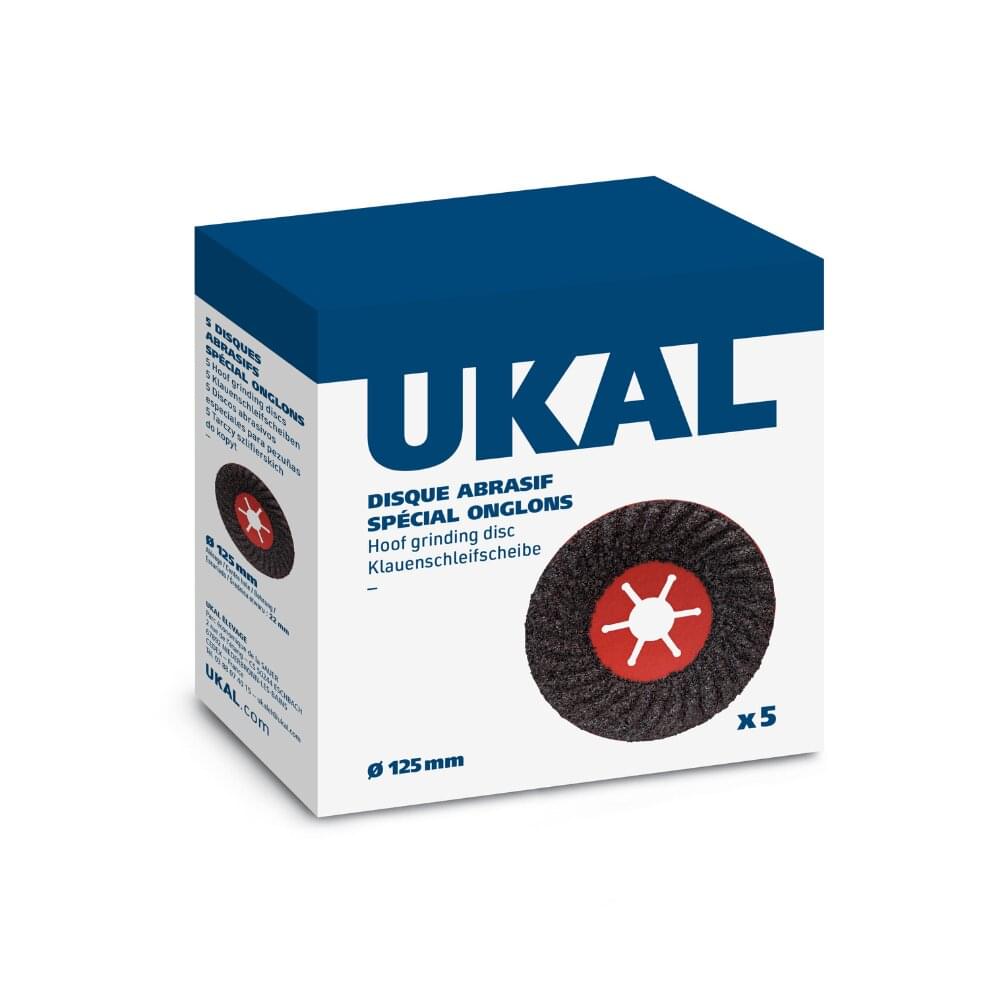 Klauenschleifscheibe für Kühe | Lochung 22 mm | 5 Stück (ø 125 mm)