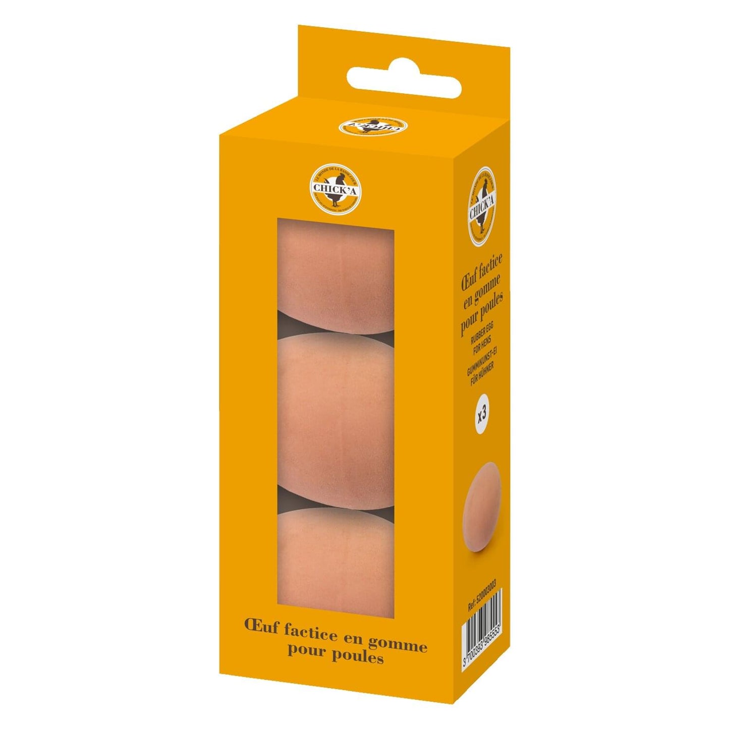 CHICK'A Nesteier für Hühner | Gummi | 3 Stück