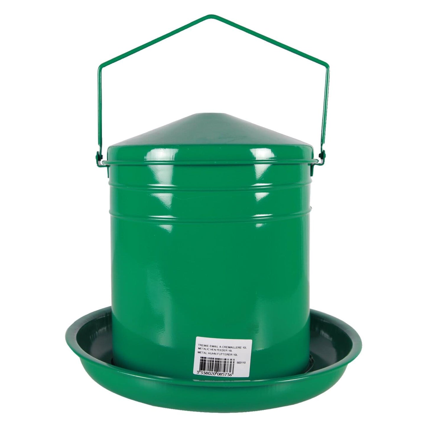 Emaillierter Trichter-Futterautomat 10 L | für Geflügel