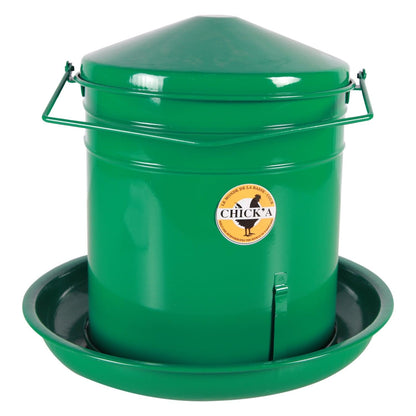 Emaillierter Trichter-Futterautomat 10 L | für Geflügel