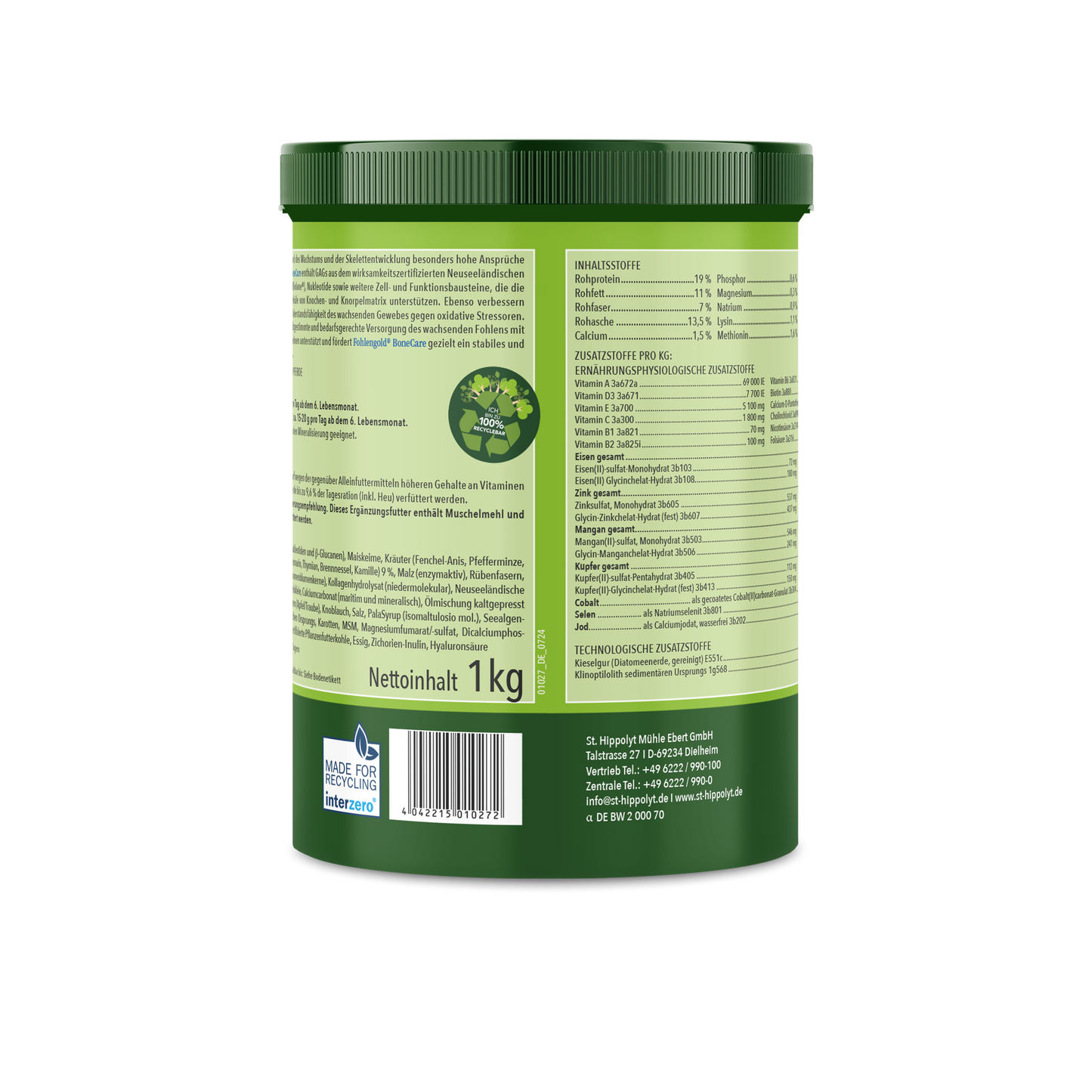 St. Hippolyt Fohlengold BoneCare 1 kg