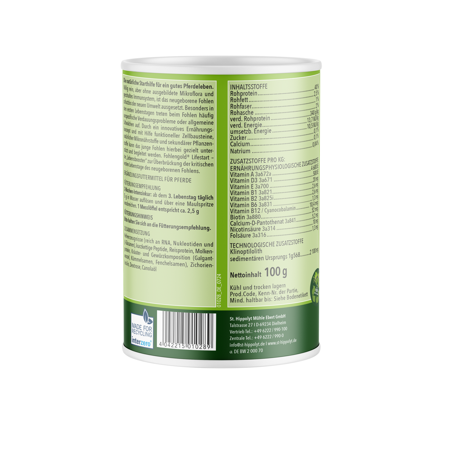 St. Hippolyt Fohlengold Lifestart 100 gr