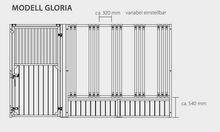 Frontwand Gloria mit Fressgitter