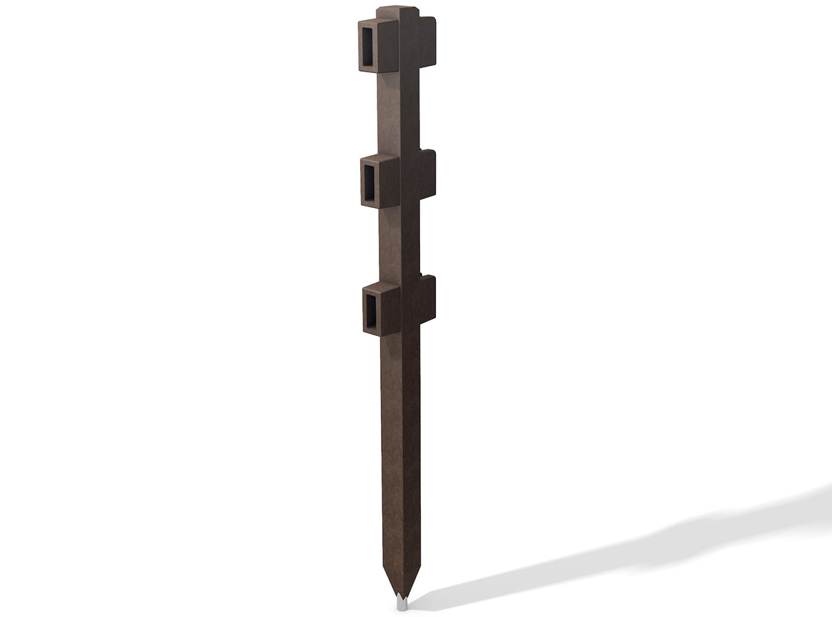 Zaunsystem Karja mit Aufnahme für 3 Querriegel