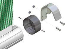 J-Halter für WS-Rollos u. Schnellauf- lauftor (Paar) für 100 mm Rohre