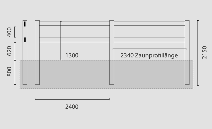 Reitplatzeinzäunung mit Ranch S 2