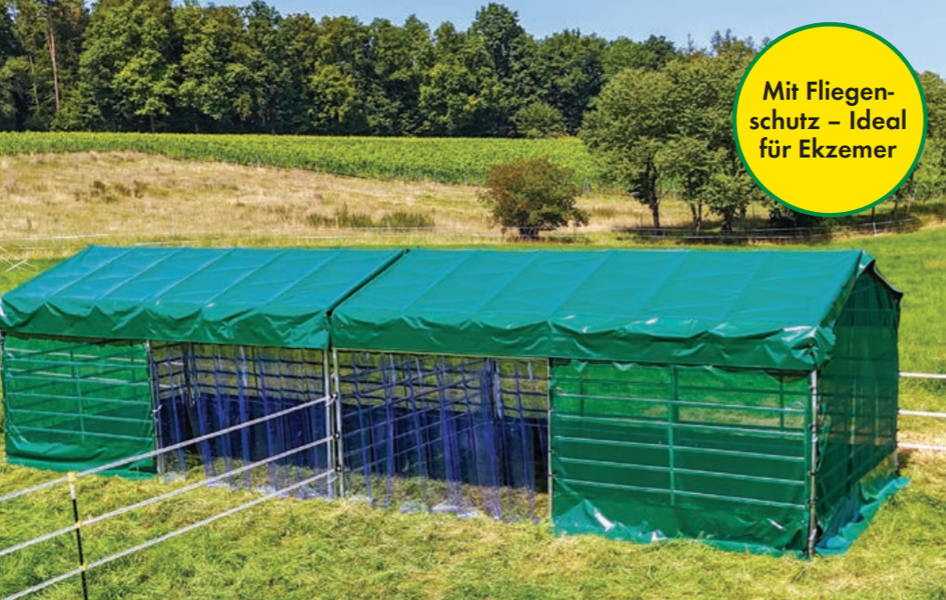 Weidezelt Profi Doppelstall 6m x 3,6m - Komplettset