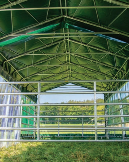 Weidezelt Profi Doppelstall 6m x 3,6m - Komplettset