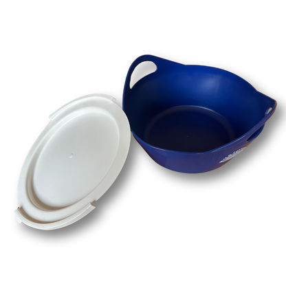 Flexi-Futterschale mit Deckel blau