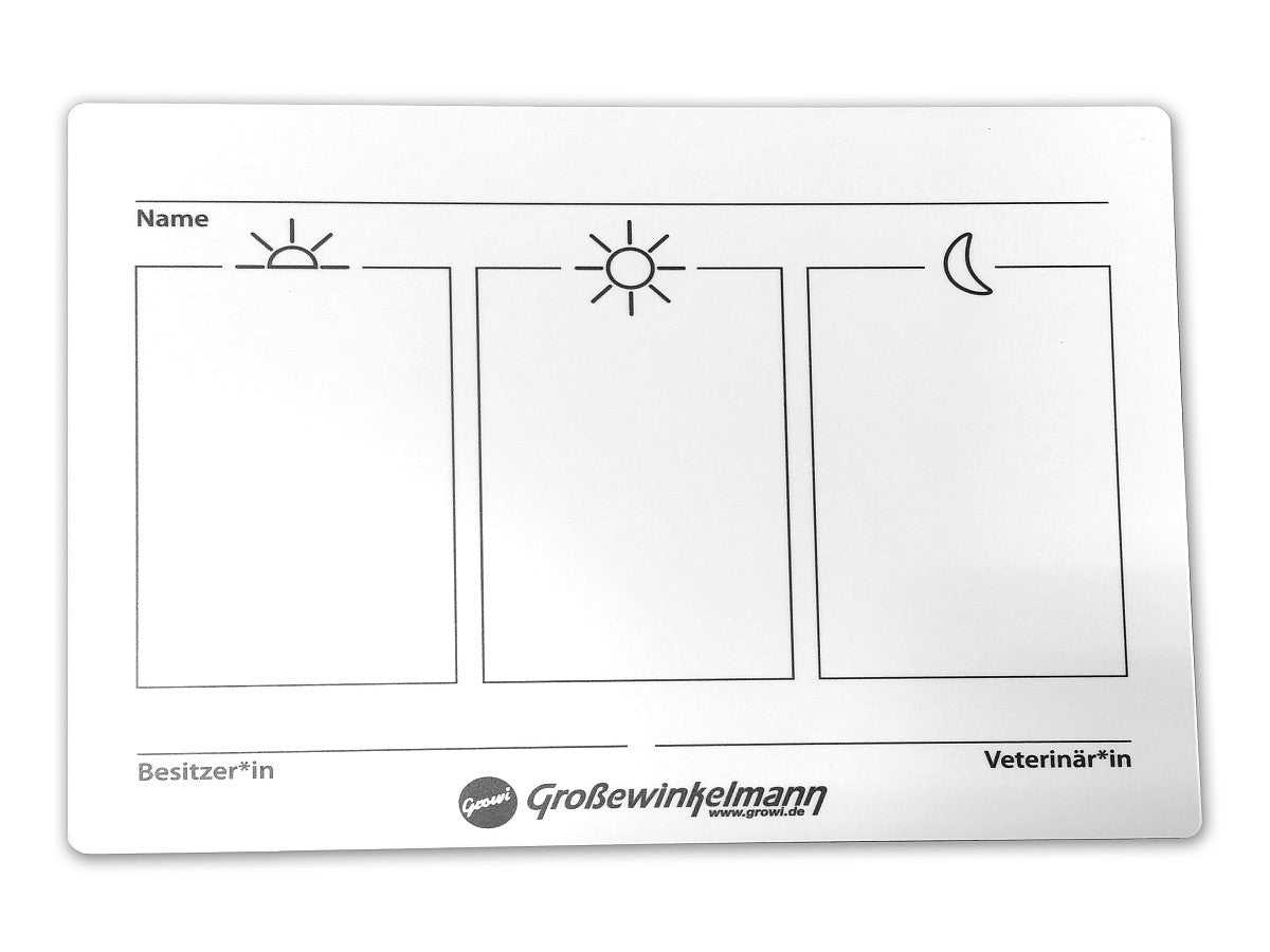 Boxenschild "Futterplan"