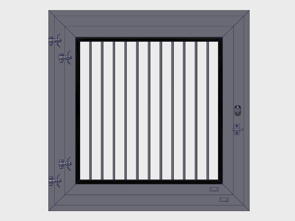 Stallfenster mit Innengitterrahmen