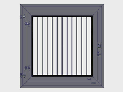 Stallfenster mit Innengitterrahmen