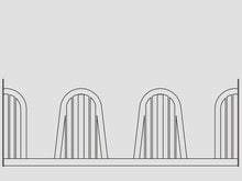 Palisadenfressgitter-Segment 2 m - fest