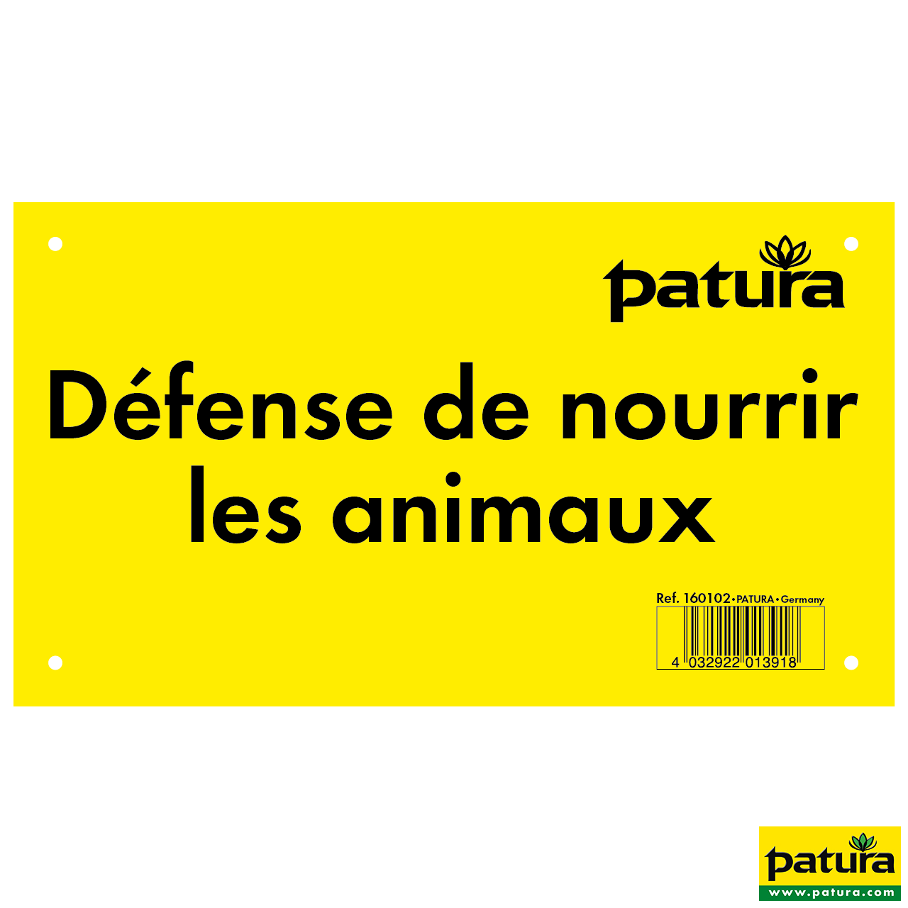 Warnschild - Füttern verboten