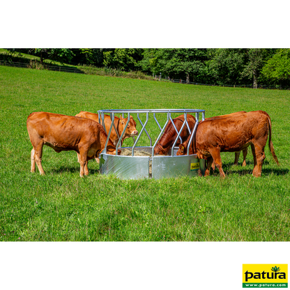 Rundraufe mit Schrägfressgittern 18 Fressplätze