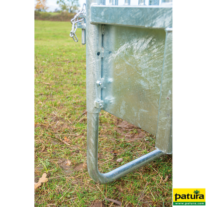 Viereckraufe mit Sicherheits-Palisadenfressgittern