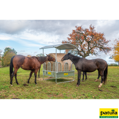Viereckraufe mit Sicherheits-Palisadenfressgittern