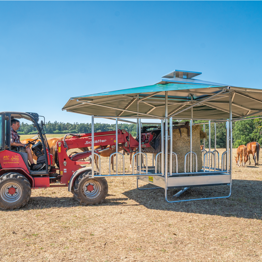Klima-Großballenraufe mit Universalfressgittern