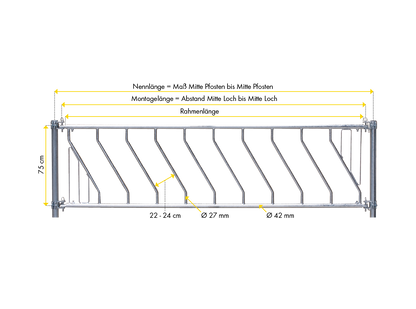 Kälber-Schrägfressgitter