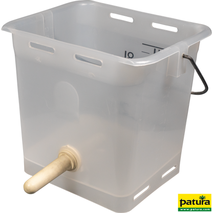 Nuckel-Tränkeeimer 13 l, transparent