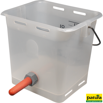 Nuckel-Tränkeeimer 13 l, transparent