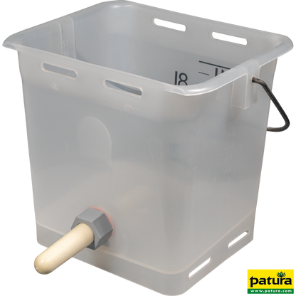 Nuckel-Tränkeeimer 13 l, transparent