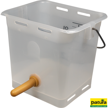 Nuckel-Tränkeeimer 13 l, transparent
