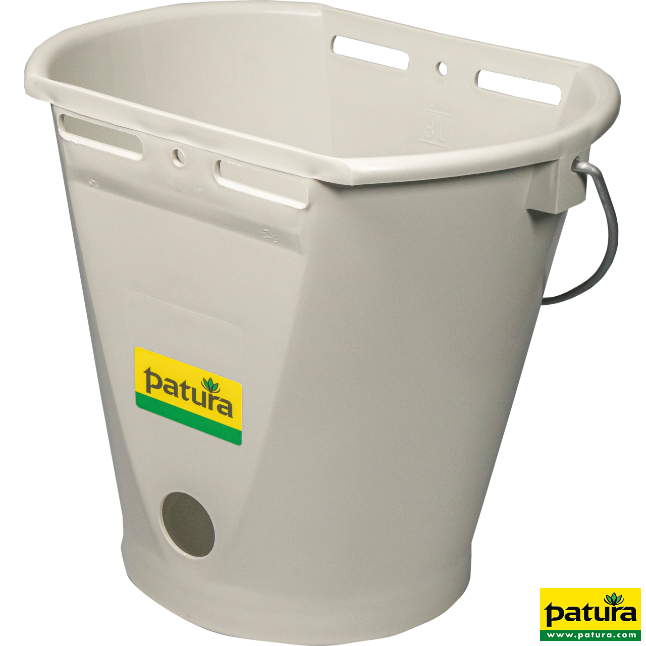 Nuckel-Tränkeeimer 9 l, grau